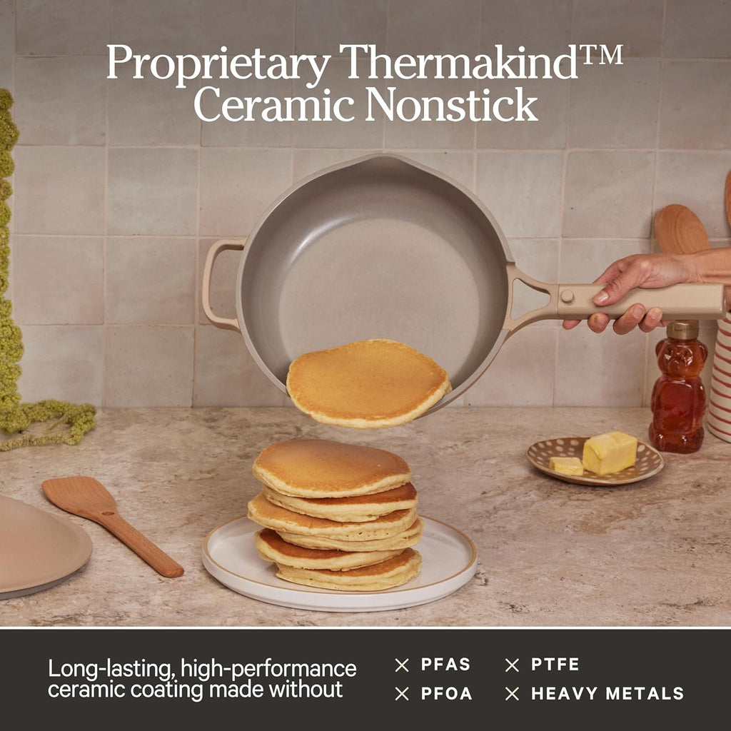 Our Place Always Pan 2.0 - 10.5” Nonstick Ceramic Cookware | Versatile 10-in-1 Frying & Sauté Pan | Safe for All Cooktops & Ovens up to 450°F | Blue Salt