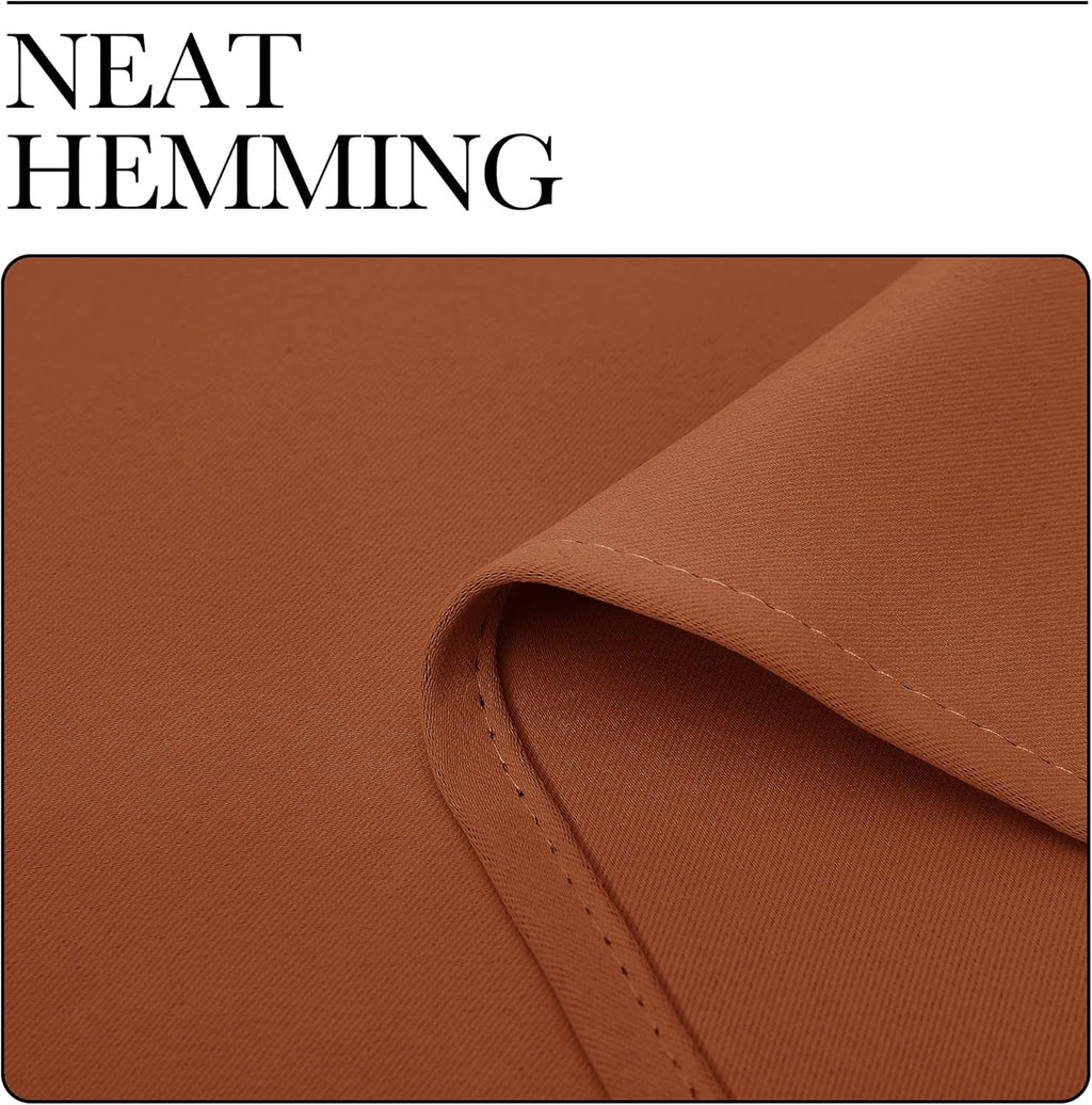 NICETOWN Burnt Orange Blackout Curtains - Thermal Insulated Drapes for Living Room | 29 x 45 Inches (1 Pair)