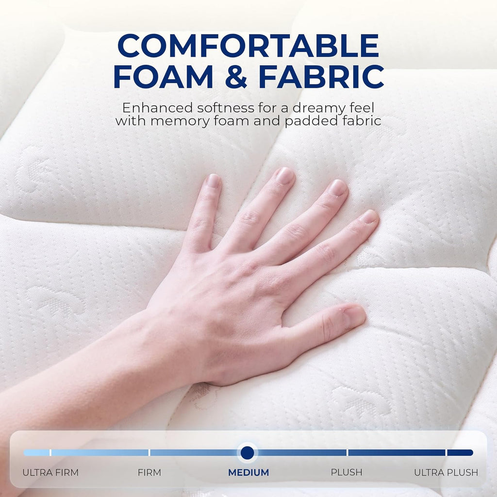 Neo Sleep King Size Mattress - 10 Inch Hybrid Comfort with Cooling Gel Memory Foam & Pocket Springs