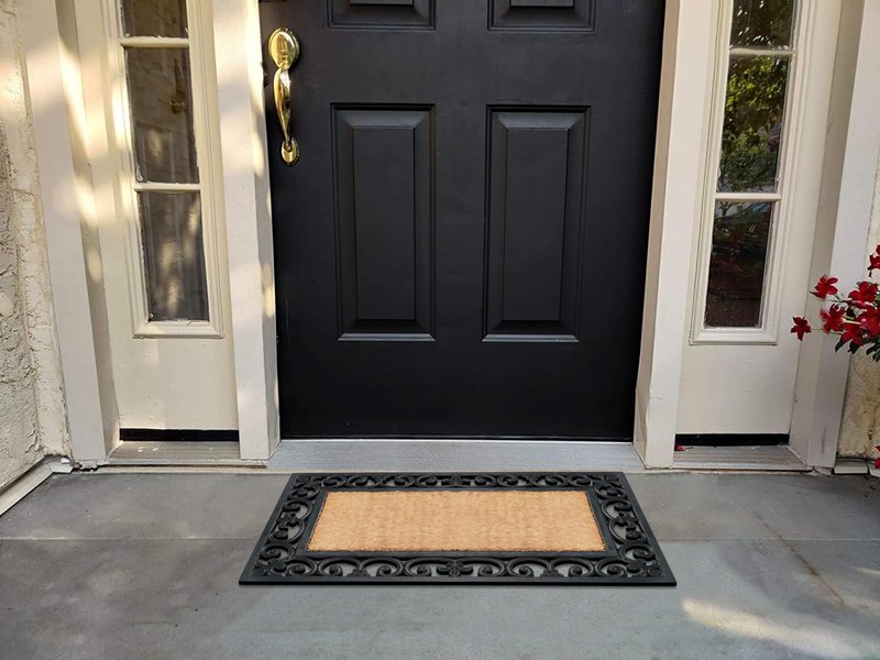 A1HC Natural Coir and Rubber Large Door Mat, 18" x 30", Thick Durable Doormats for Door Entrance, Heavy Duty, Thin Profile Door Mat, Easy to Clean,Long Lasting Front Door Entry Doormat