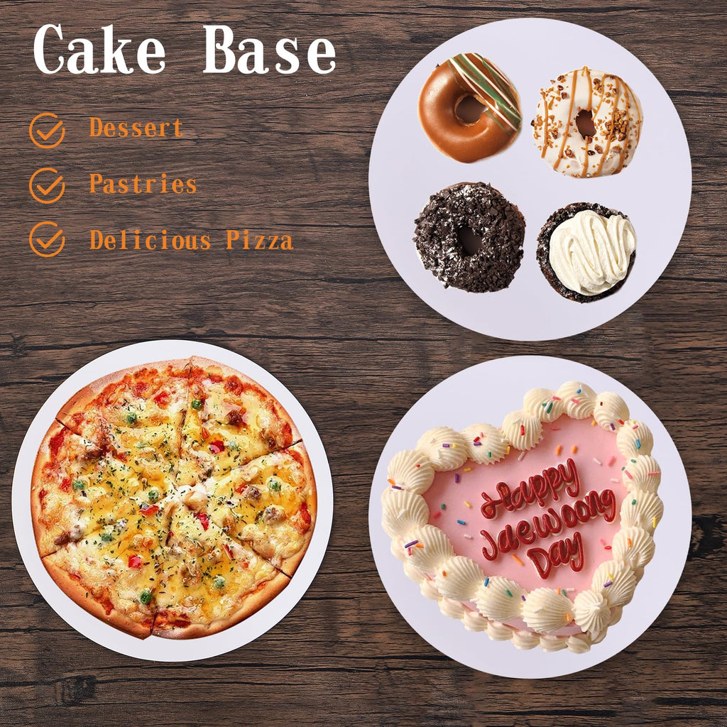 PFAMKEER 40 Packs Cake Boards 6 inch round， White Cake Rounds，White Cake Circles Rounds Base Food-Grade for displaying cakes,bread, desserts, HBBZ001
