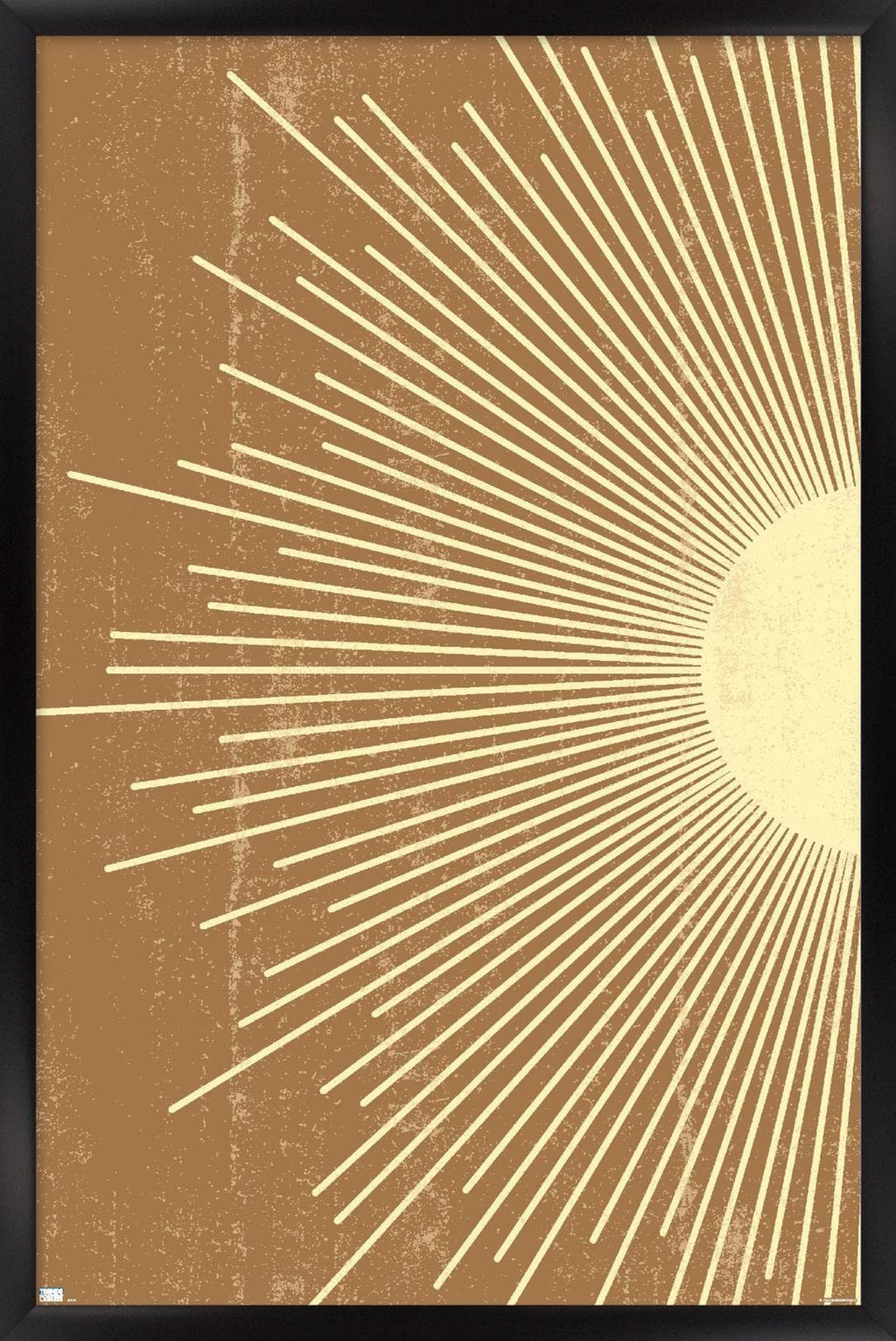 Trends International Abstract Sun Wall Poster, 14.725" x 22.375", Black Framed Version