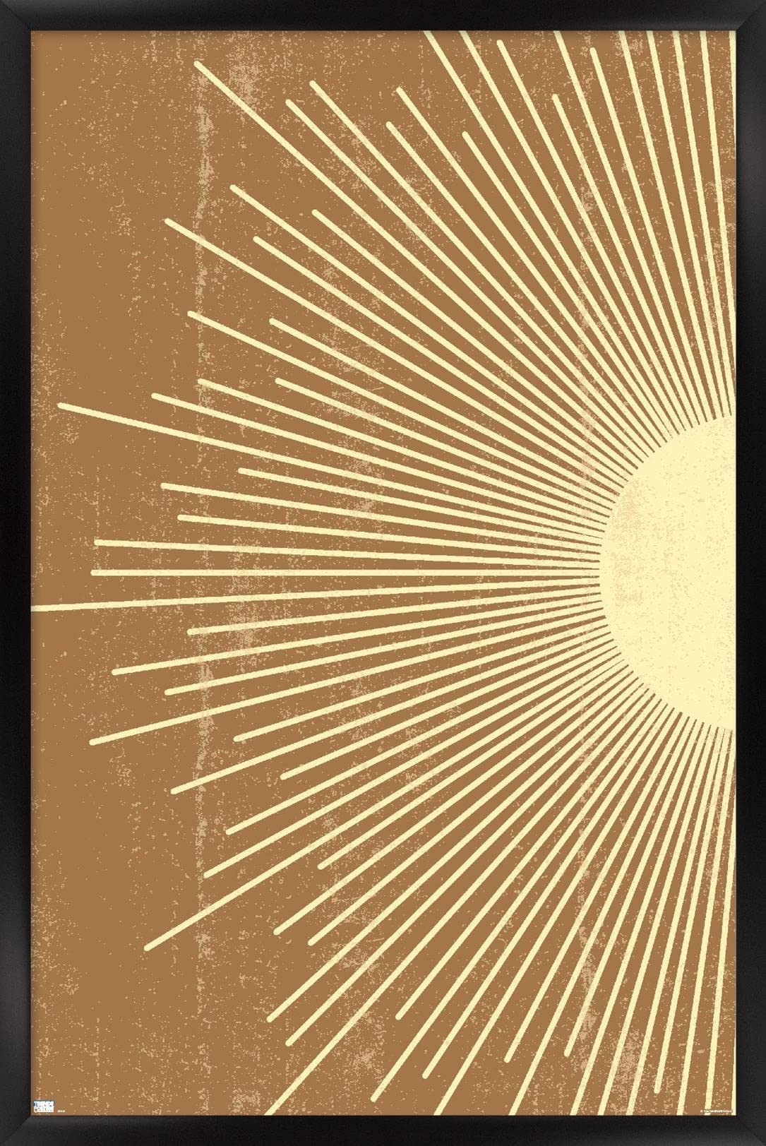Trends International Abstract Sun Wall Poster, 14.725" x 22.375", Black Framed Version