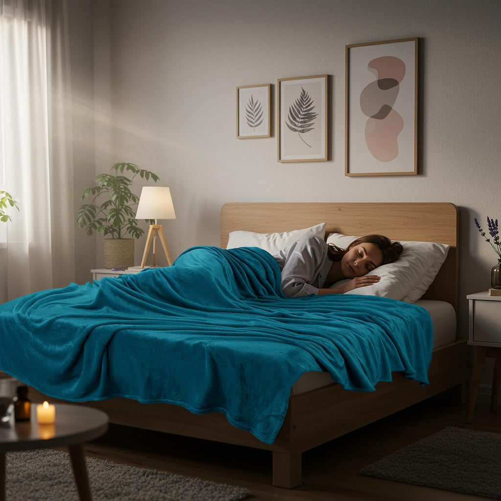 Utopia Bedding Fleece Blanket - King Size Turquoise 300GSM Luxury Soft Microfiber (90x102 Inch)