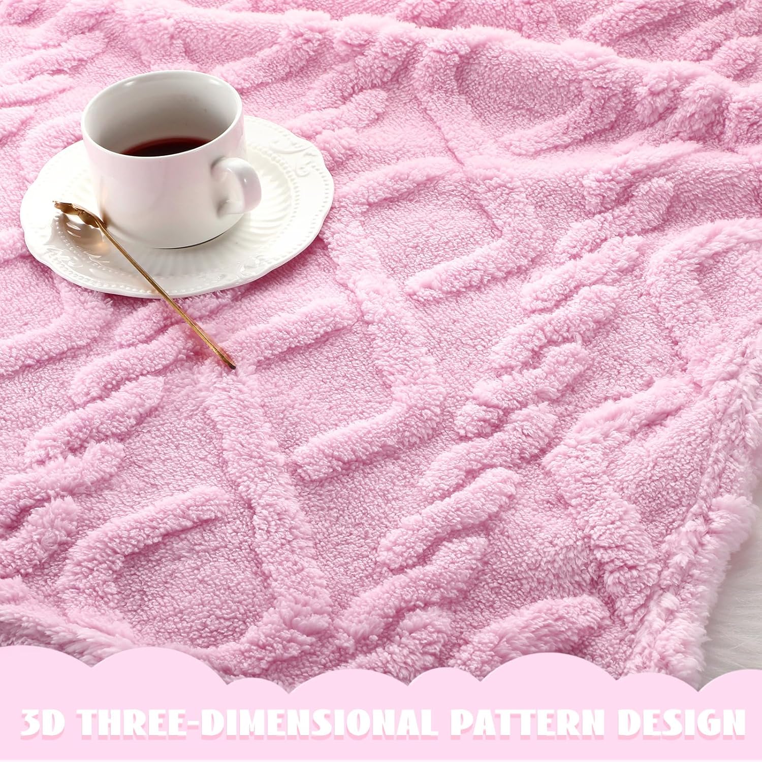 VitalCozy Fleece Baby Blankets - 3D Soft Plush Warmth | 4 Pcs 30" x 40" for Newborns & Toddlers