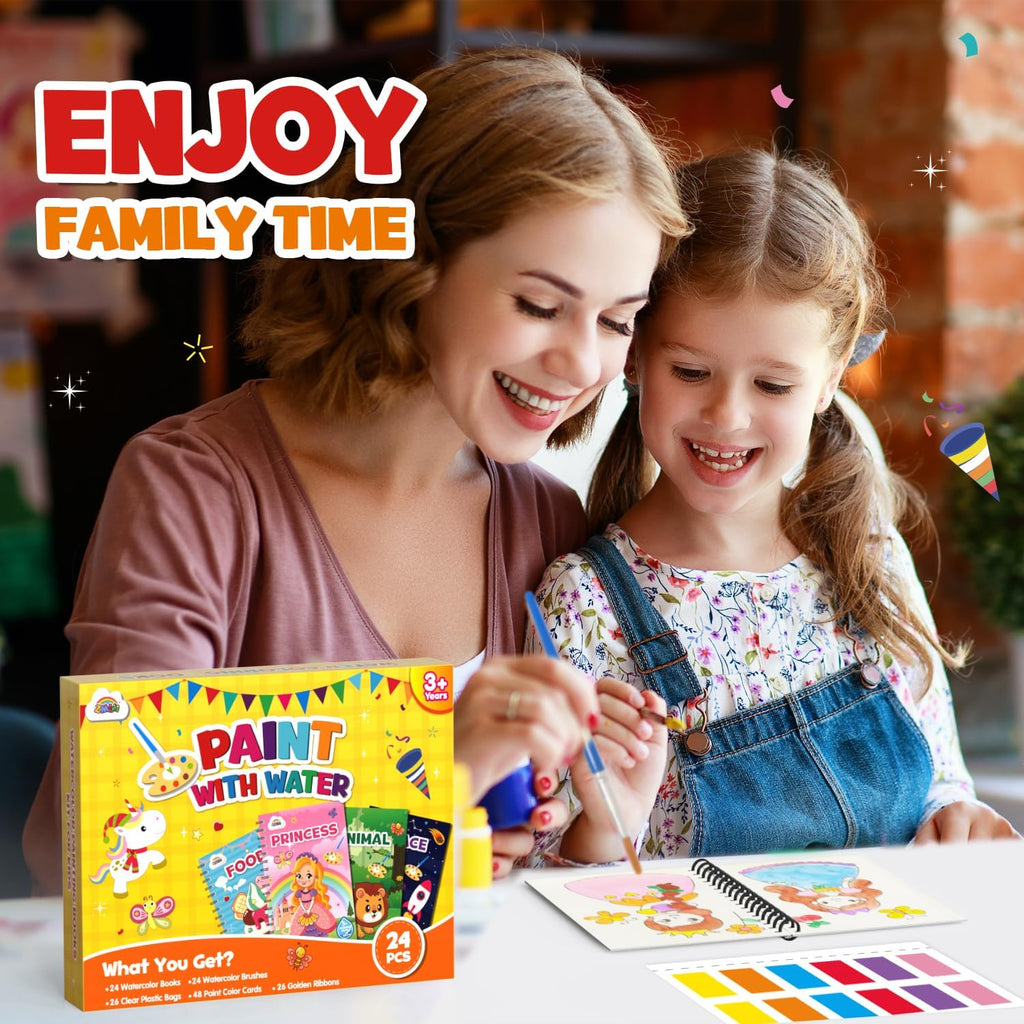 ZMLM 24 Mini Water Coloring Books - Perfect Easter Basket Stuffers for Kids Ages 4-8 | Fun Party Favors