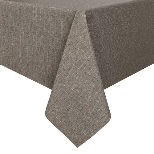 Romanstile 100% Waterproof PVC Tablecloth, Rectangle Oil Spill Proof Stain Resistant Vinyl Table Cloth, Wipe Clean Plastic Table Covers for Kitchen/Dining/Parties - 60 x 120 Inch, Brown