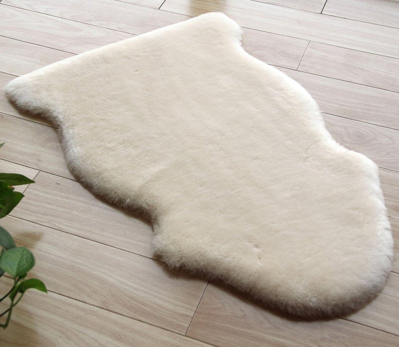 WaySoft Baby Sheepskin Rug, Oeko-TEX Certified, Safe & Natural Nursery Rug, 100% Genuine New Zealand Soft Fur Rug Baby Carpet