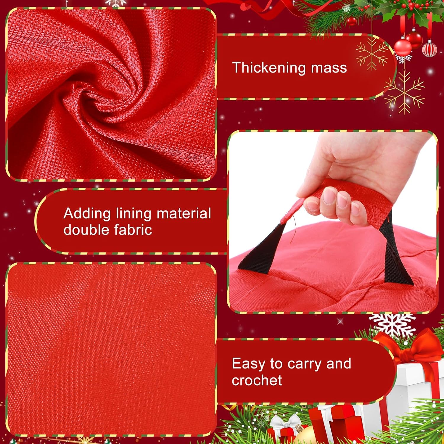 Regine Switzerland 26" Extra Large Double-Sided Christmas Wreath Storage Bag - Waterproof & Heavy Duty (2 Pcs)