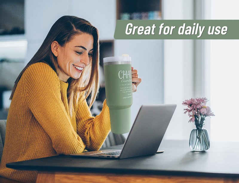 DLOCCOLD Thank You Gifts for Women, Chaos Coordinator Tumbler, Boss Lady Gifts for Women, Coworker, Mom, Manager, Teacher, Nurse, Birthday, Administrative Professional Day, 40oz Tumbler, Sage Green