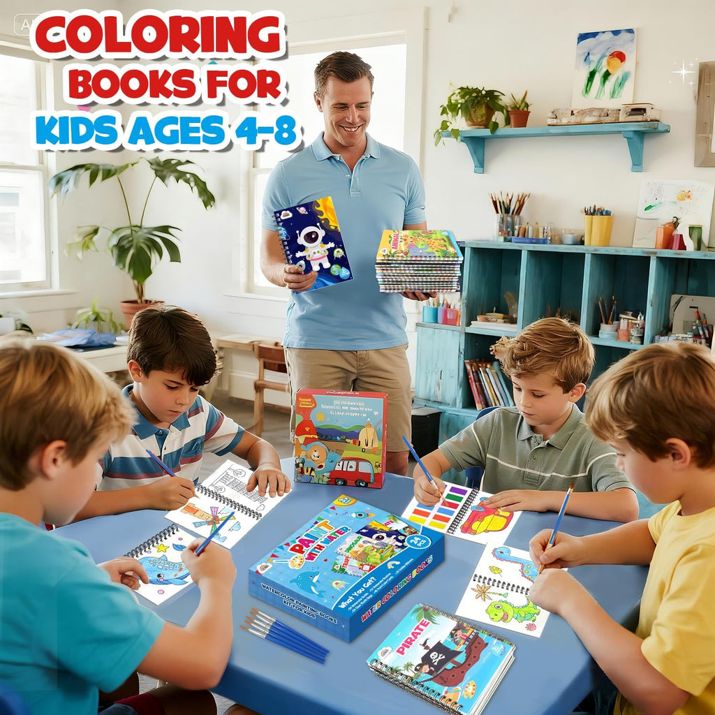 ZMLM 24 Mini Water Coloring Books for Kids - Fun Party Favors for Ages 4-8 | Perfect Birthday Goodie Bag Stuffers