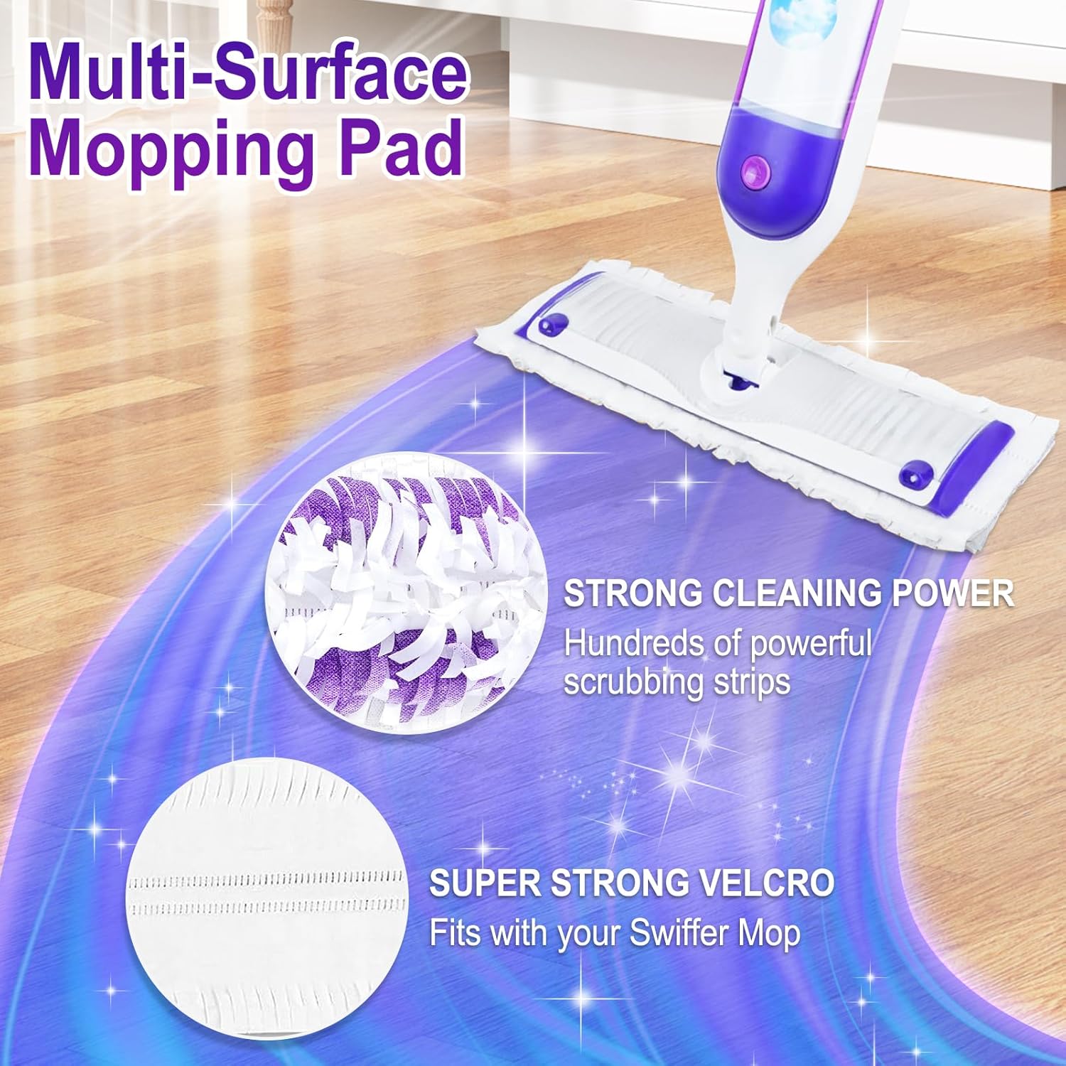 Skiennix 40 Pack Disposable Power Mop Pads - Thickened Multi-Surface Replacement for Swiffer Wet Pads