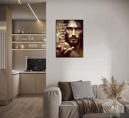 Jesus Christ Canvas Wall Art - Inspiring Religious Painting for Home & Office Decor | Motivational Artwork