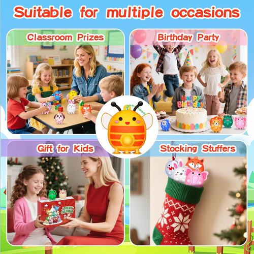 Advent Calendar 2025 - 3D Pop Animal Fidget Toys | Stress Relief Countdown Gift for Kids & Adults