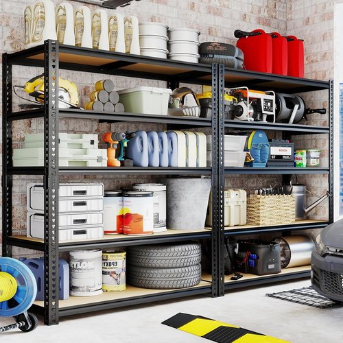 Heavy Duty Garage Shelving - 5-Tier Adjustable Storage Unit | 2400LBS Capacity, 28''×12''×60''