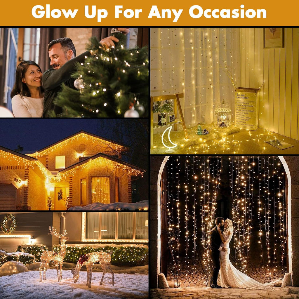 Skiennix 33ft Warm White Fairy Lights - 100 LED Waterproof Copper Wire String Lights for Indoor & Outdoor Decor