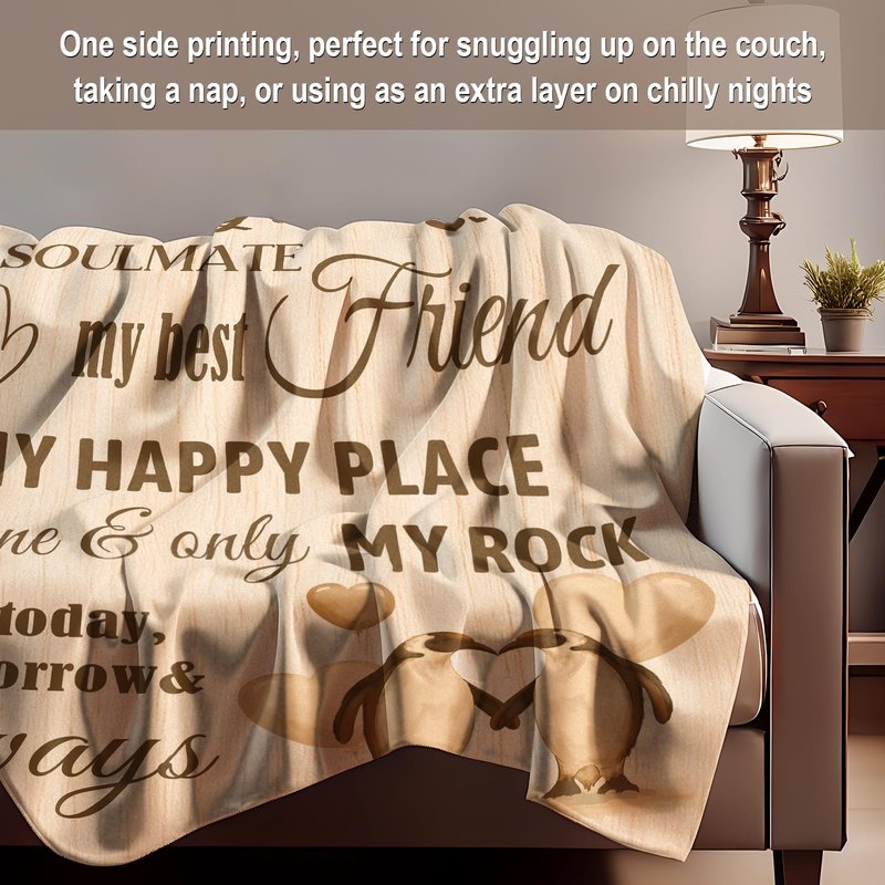 Ueedklaayy Valentines Day Gifts for Husband, Anniversary Husband Gifts for Him, Blanket for Men Birthday Gift Ideas,Husbands Gifts from Wife,Cozy Blanket 50"x60"