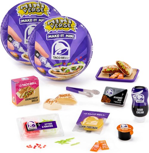 MGA's Miniverse Mini Taco Bell Collectibles - DIY Resin Replicas | 2-Pack for Ages 8+