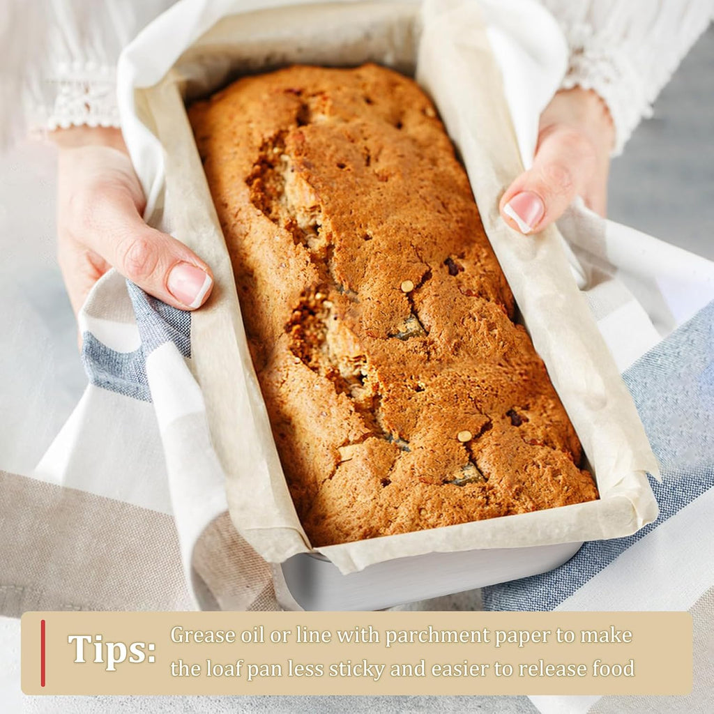 TeamFar Stainless Steel Loaf Pan - 12 x 5 Inch Baking Pans for Bread, Meatloaf & Cakes | 2 Pack, Non-Toxic & Dishwasher Safe