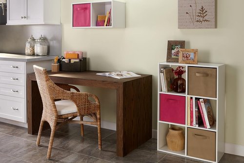 ClosetMaid Cubeicals 6-Cube Storage Organizer - Stackable Bookshelf in White Finish, Easy Assembly