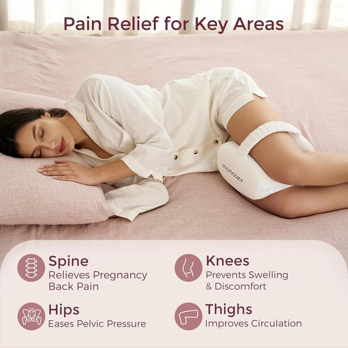 Momcozy Pregnancy Pillow - Comfortable Knee Support for Side Sleepers | Ideal for Maternity Relief
