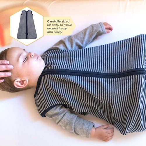 Burt's Bees Baby Wearable Blanket - Organic Cotton Unisex Beekeeper | Lightweight 0.5 TOG & Medium 1.5 TOG
