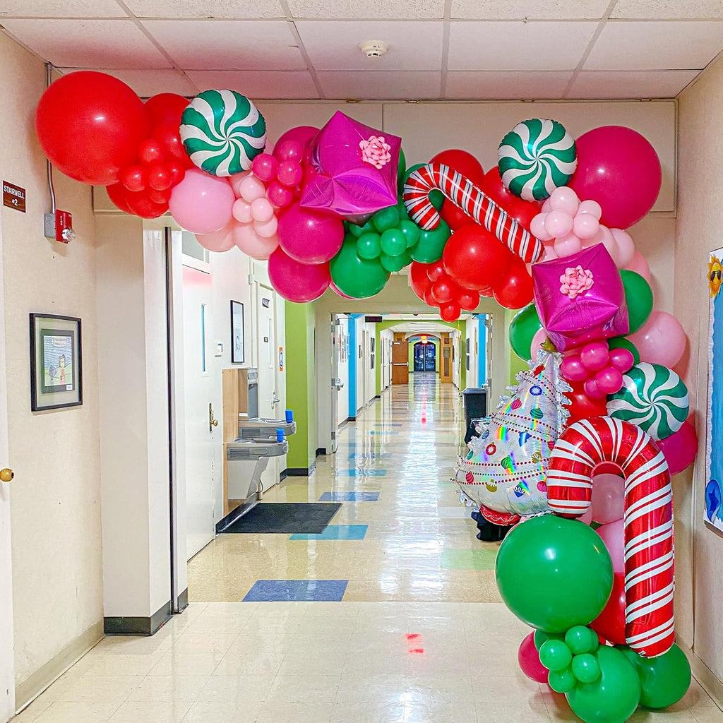 Voircoloria Green Balloon Garland Arch Kit - 90-Pack in Various Sizes for Graduation, Weddings & Parties