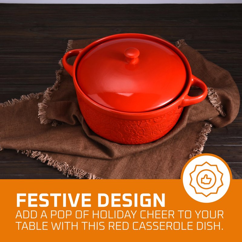 Bruntmor 11-Inch Enameled Cast Iron Cookware - 2-in-1 Square Cast Iron Casserole Dish with Lid and Dual Handles for Baking, Braising, and Roasting - Durable, Nonstick Skillet Dutch Oven, Pumpkin Spice