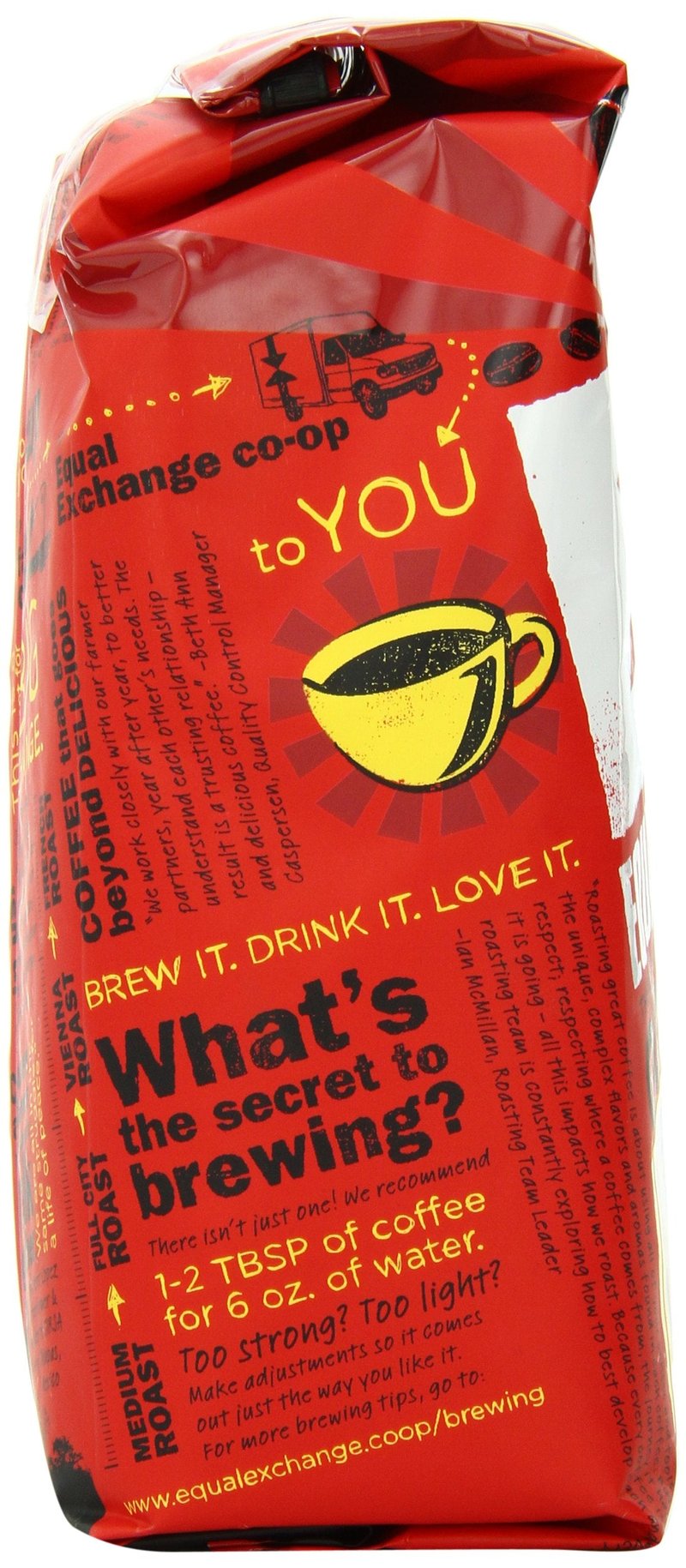 Equal Exchange Organic Coffee, Mind Body Soul, Whole Bean, 12-Ounce Bags (Pack of 3)
