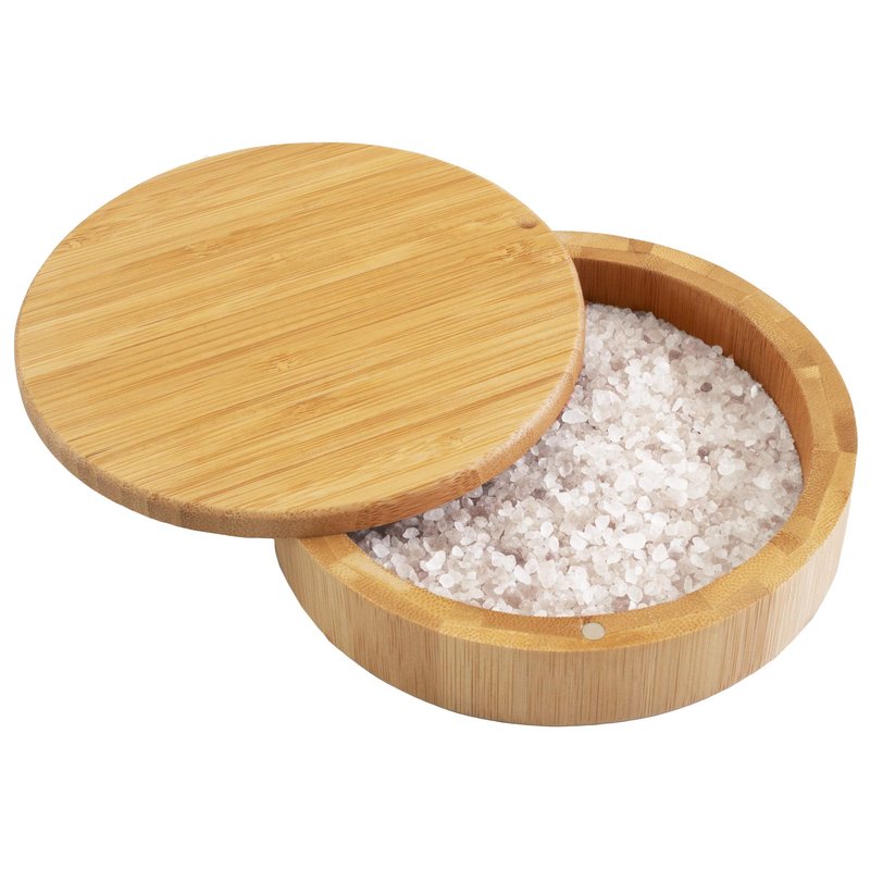 Totally Bamboo Margarita Salt Rimmer – Eco-Friendly Bamboo Glass Rimmer with Swivel Lid and Magnetic Closure | Cocktail Bar Tool for Margaritas and More