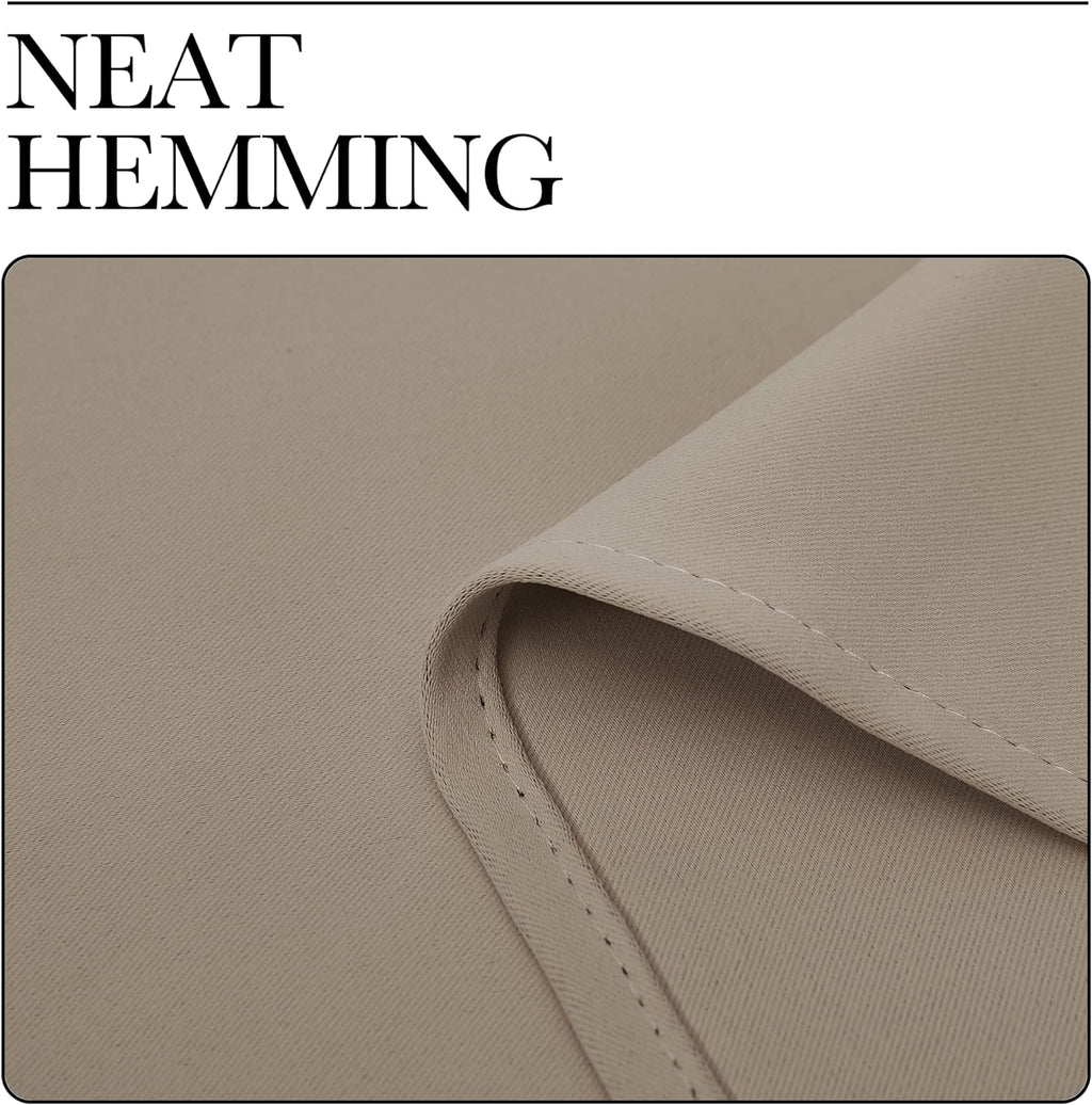NICETOWN Blackout Curtain Panels - Thermal Insulated Draperies in Taupe | 55 x 68 Inches (1 Pair)