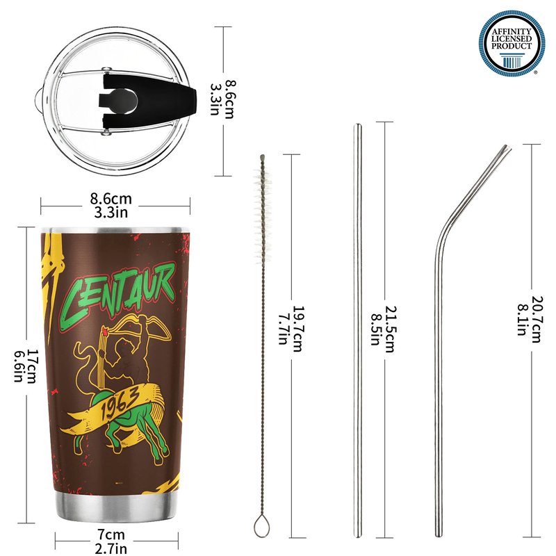 BBGreek Iota Phi Theta Officially Licensed - 20 oz Stainless Steel Insulated Tumbler - Centaur - Fraternity Paraphernalia