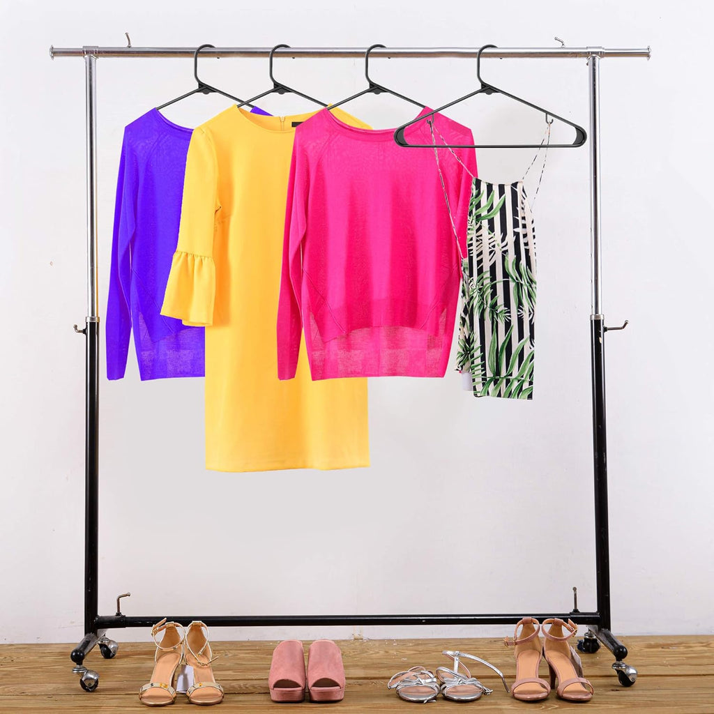 Utopia Home Plastic Hangers - Durable Space-Saving Closet Organizers - 20 Pack in Black for Shirts, Pants & Coats
