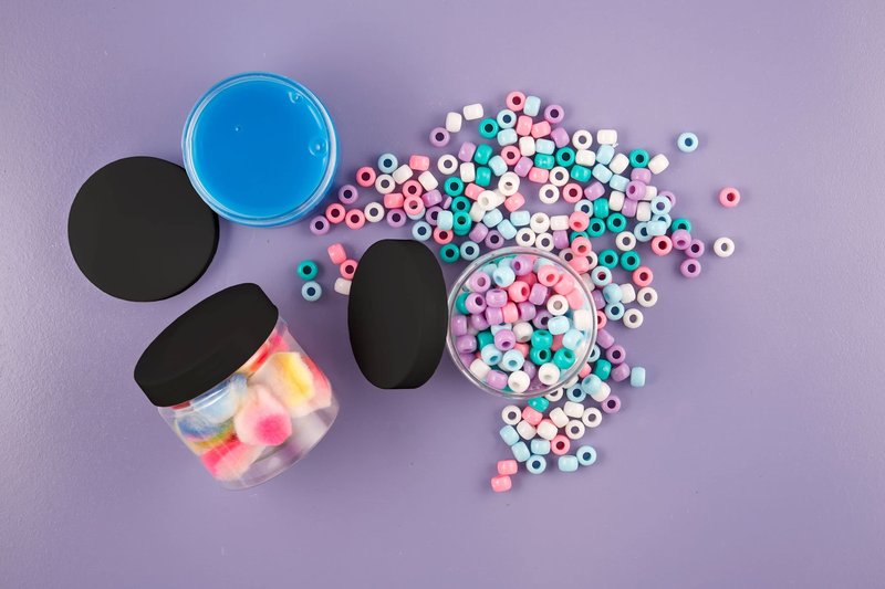 Healthy Packers® Small Plastic Jars with Lids 4 oz, 12-Pack - Clear Plastic Jars with Screw-On Tops for Slime, Crafts, Body Butter, Sugar Scrubs, Cosmetic Storage, Small Containers with Lids (Black)