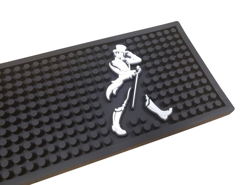 Johnnie Walker Bar Mat Keep Walking Scotch Whisky Spill Mat Rail Drip Mat - 19.25" x 3.5"