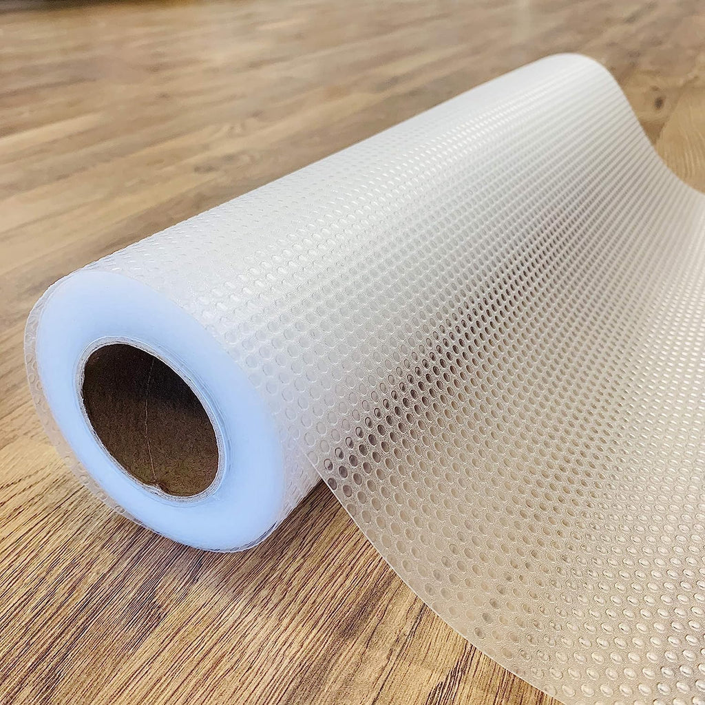 EVALAND Shelf Liners for Kitchen Cabinets Non-Adhesive 12" x 10 FT Clear Drawer Liner Non Slip, Washable Cabinet Liner, Waterproof Shelf Liners for Cabinets, Refrigerator Bathroom Pantry Cabinet Mat