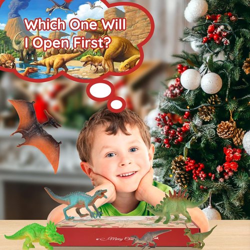 Advent Calendars 2025 - Kids Dinosaur Toys | 24-Day Countdown Christmas Gift for Boys & Girls Ages 3-6