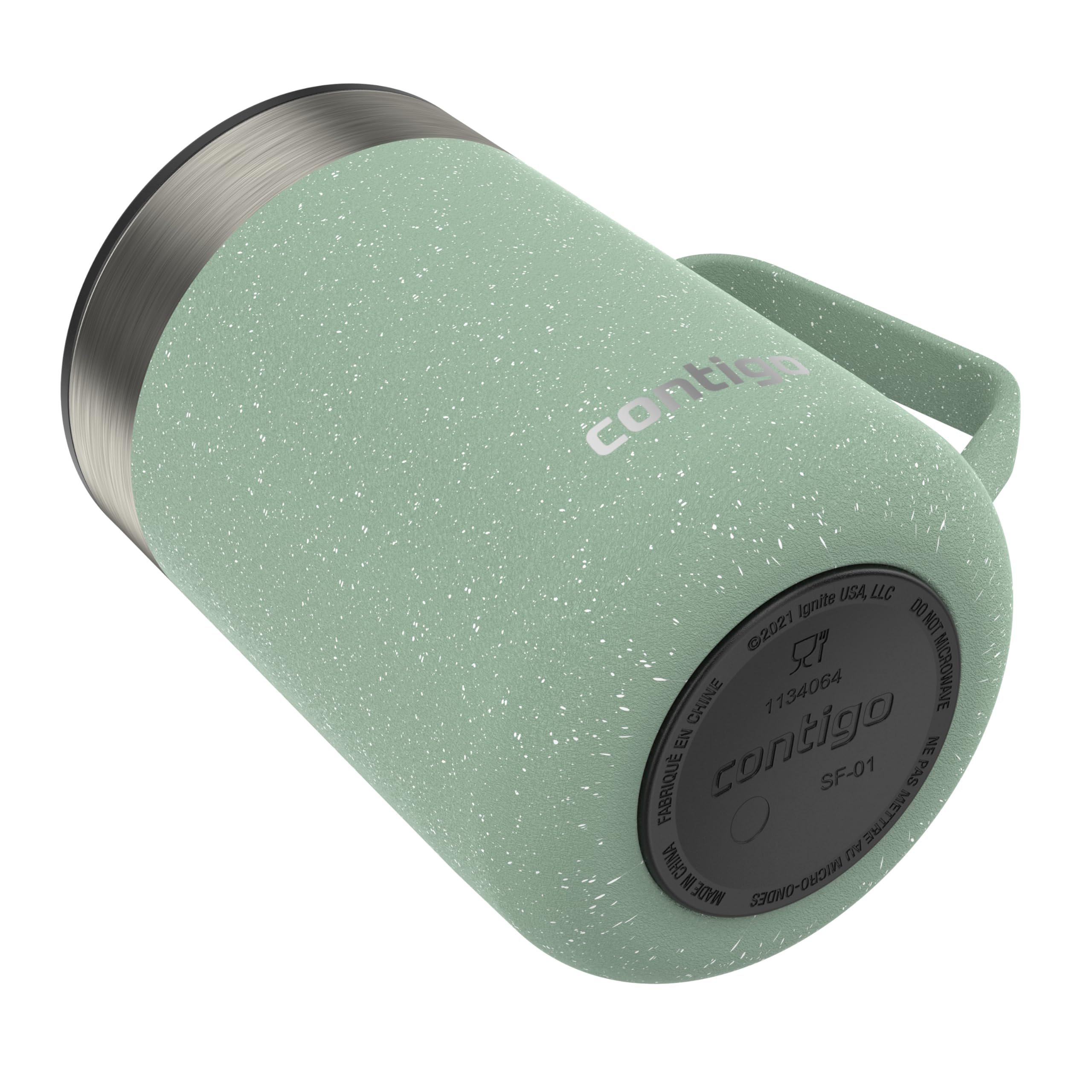 Contigo Streeterville Mug with Handle, 14 oz, Agave Powder Coat Speckle