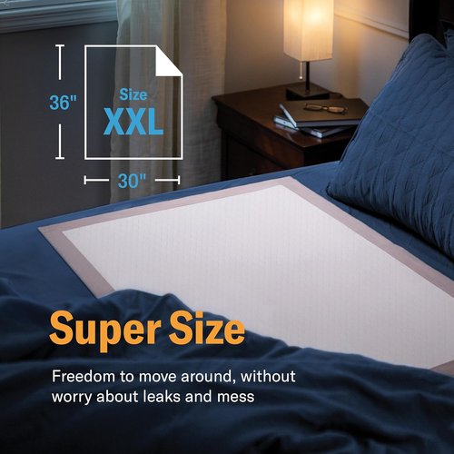 Chucks® Premium Disposable Underpads - Ultra Thick & Super Absorbent 30”x36” | 25-Pack Incontinence Bed Pads