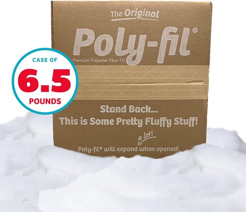 Fairfield Poly-Fil Premium Polyester Fiber Fill - Soft Stuffing for Toys & Pillows | 6.5 lbs Box
