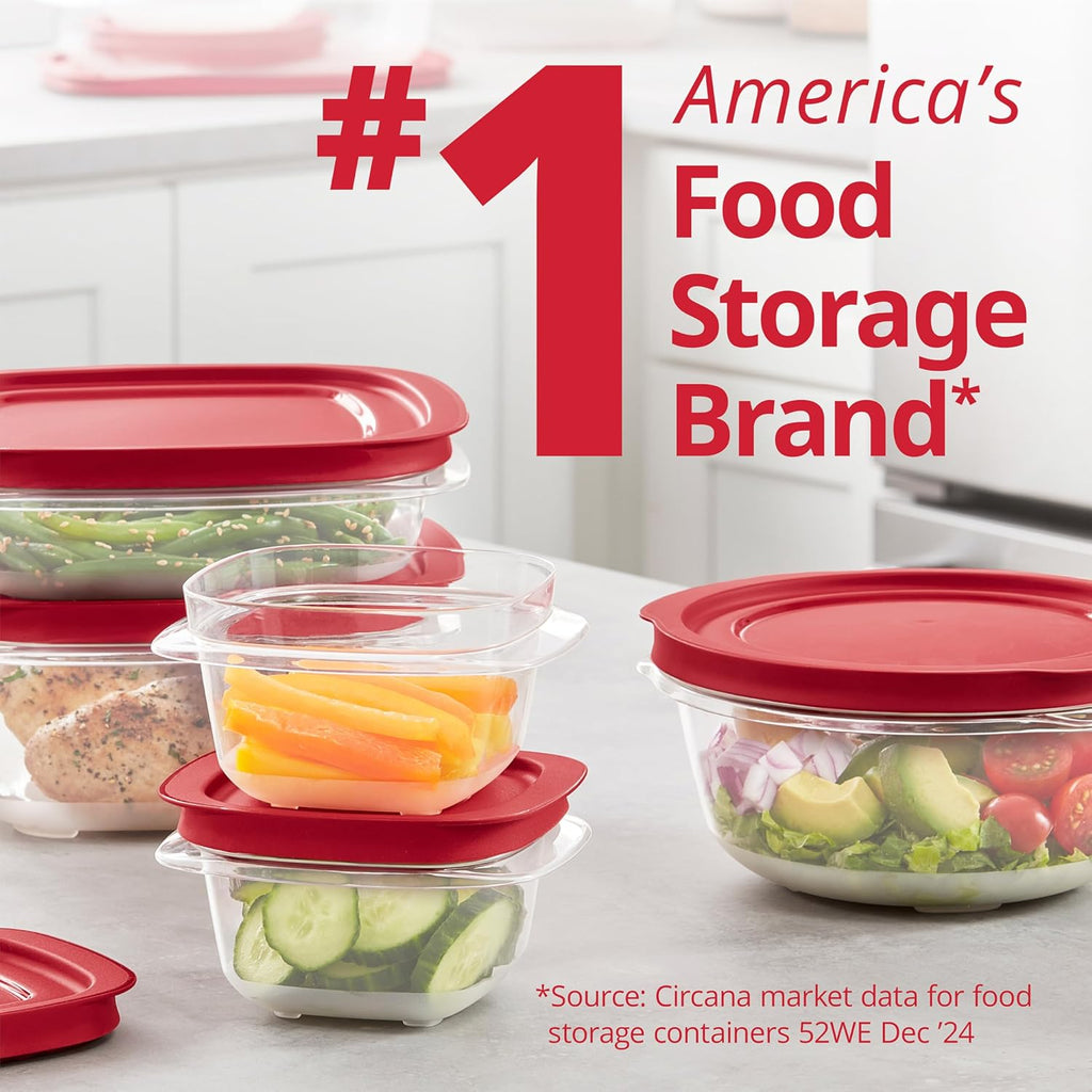 Rubbermaid EasyStore Food Storage Containers - 14-Piece Set with Lids for Organized Kitchen