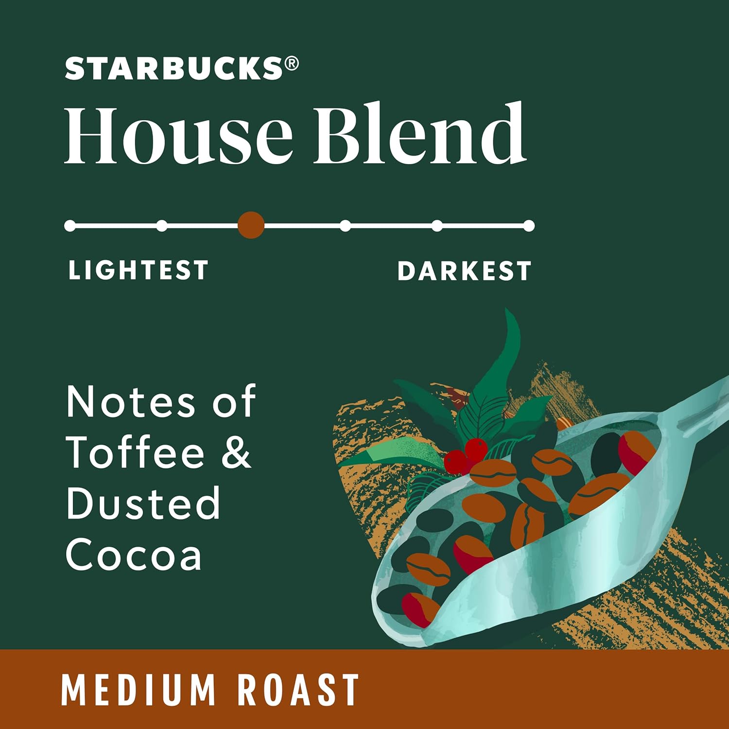 Starbucks Ground Coffee - Medium Roast House Blend for Hot or Iced Coffee | Six 18 oz Bags
