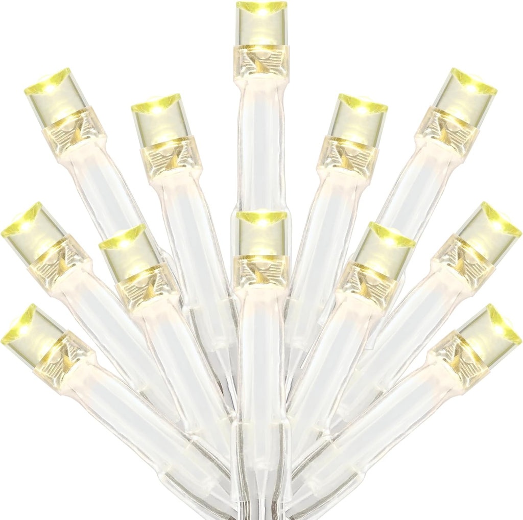 Skiennix 300 Count Warm White LED String Lights - 100 Feet Wide Angle with 8 Modes & Clear Cord