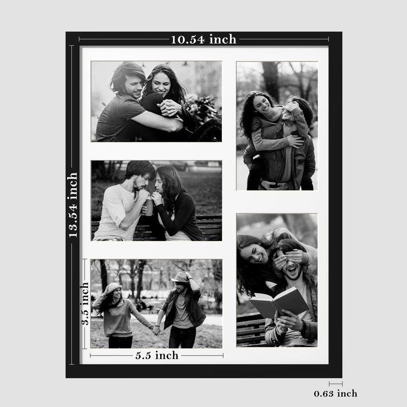 eletecpro 10 Pack 11x14 Picture Frame Collage Display 5 4x6 Photos with Mat or 11x14 Photo without Mat, Lightweight Gallery Frame Set for Wall Decor