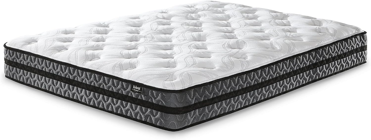 Signature Design by Ashley Queen Gel Memory Foam Mattress - 10 Inch Pocketed Hybrid for Pressure Relief & Lumbar Support