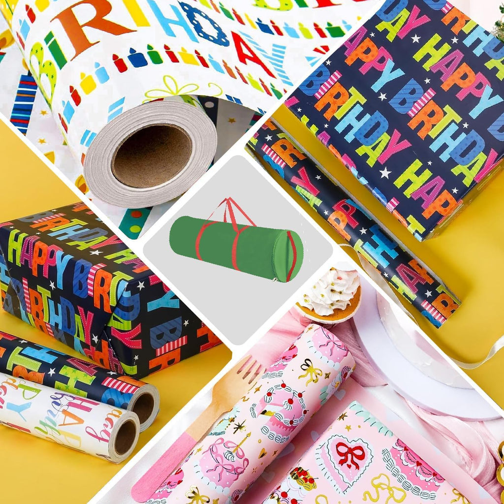 OUTTDID Christmas Wrapping Paper Organizer - Durable 600D Oxford Fabric, Fits 18-25 Rolls, Green