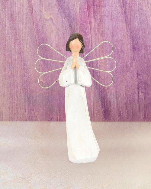 iStatue Realistic Faceless Angel Figure - 8'' Hand-Painted Resin Ornament | Stunning Gift for Women and Girls