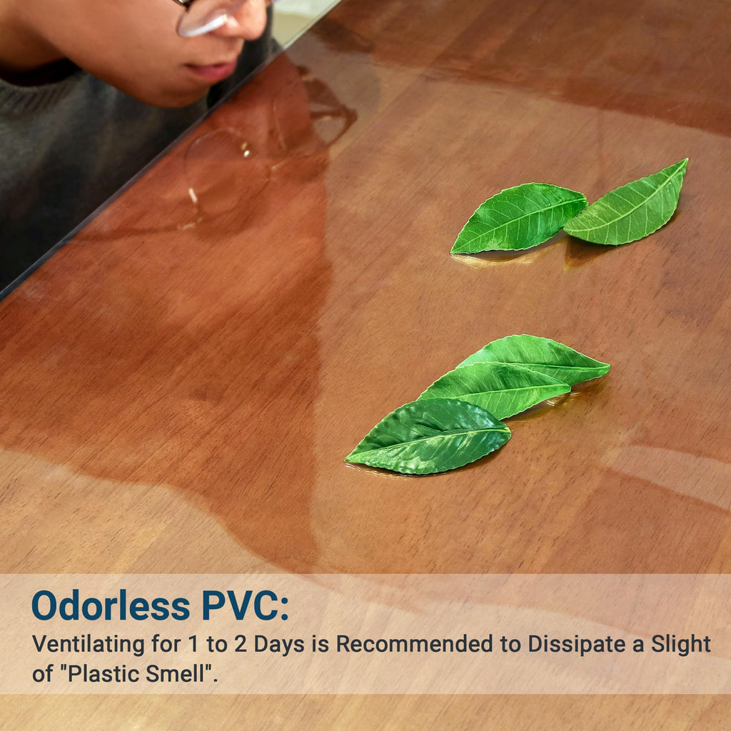 NAP2WELL Clear Table Cover Protector Rectangle 36 x 54 Inch, 2.0mm Transparent Plastic Table Protector Waterproof, Anti-Scratch Clear Desk Mat for Office Desktop Dresser Dining Table, FDA Compliant