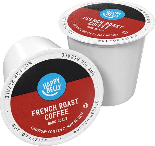 Happy Belly Dark Roast Coffee Pods - French Roast for Keurig 2.0 | 100 Count Pack