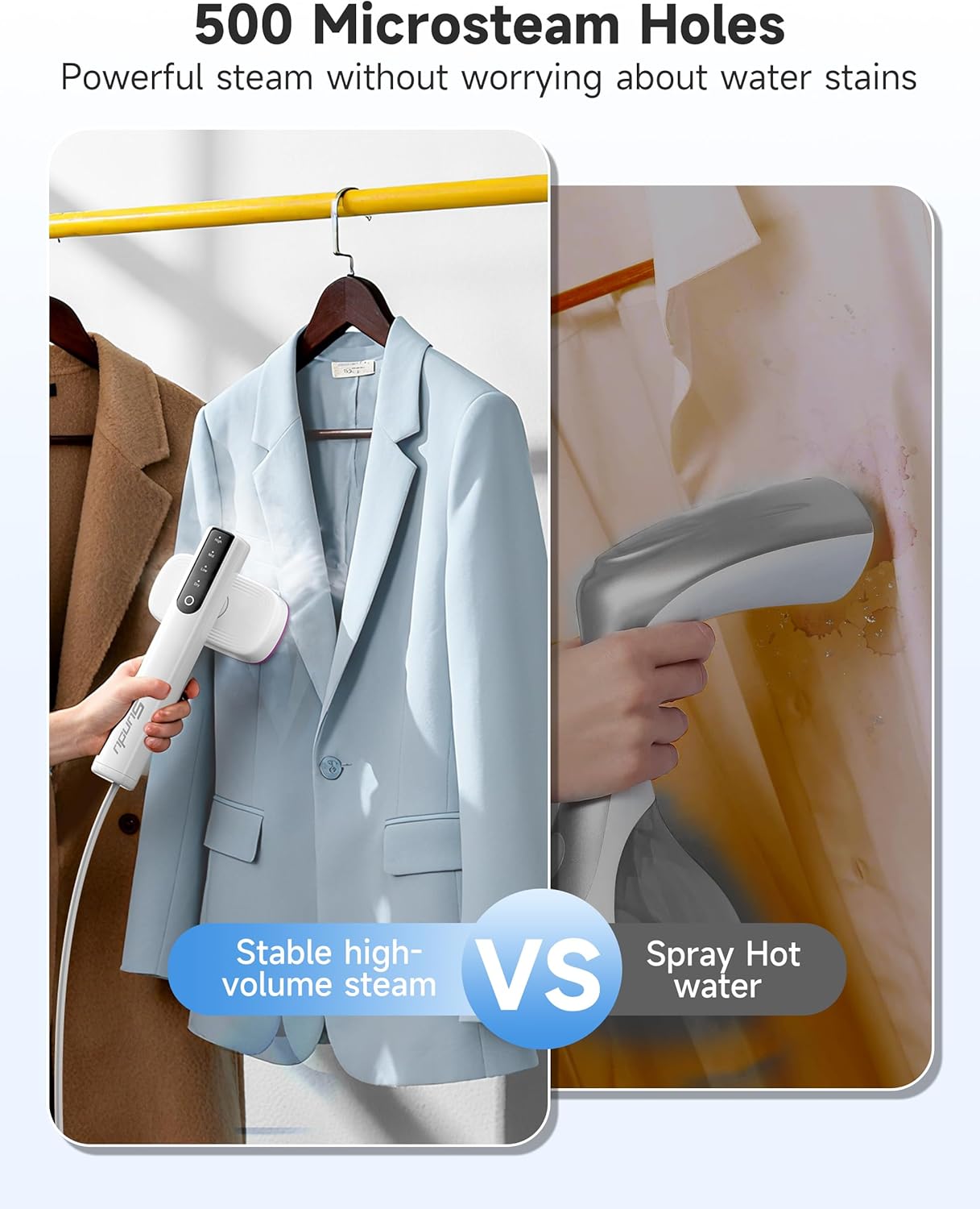 Skiennix Travel Steamer - Portable Handheld Clothes Wrinkle Remover | 1200W Power, 100ml Capacity